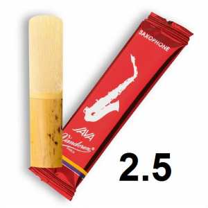 Vandoren Java Filed - Red Cut Baritone Saxophone Reeds Set of 5 - Strength 2.5