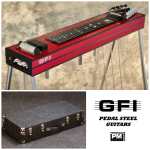 Red GFI S10SM+ Student 3x4 Model Single Neck 10-string Pedal Steel Guitar with 3 Pedals, 4 Knee Levers, and Hardcase - Made in USA