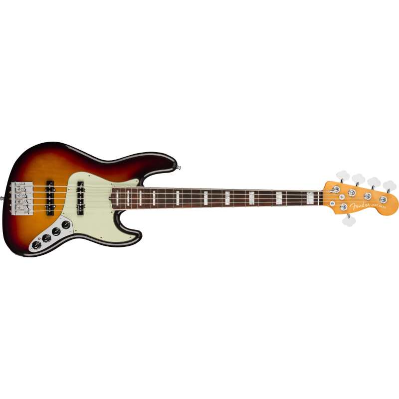 Fender American Ultra Jazz Bass V, Ultraburst with Hardcase - Image 4