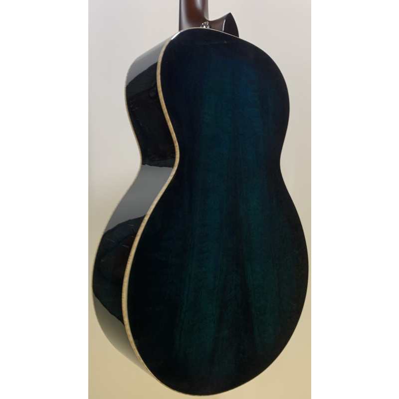 Faith FMEBLM-BNC Parlour Model Blue Moon Mercury Electro Scoop Guitar in Blue with Hard Case - Image 3
