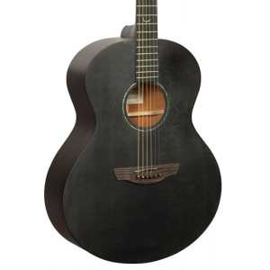Faith FKNEBK Naked Neptune All Solid Electro Acoustic Guitar (43mm Nut) in Black Stain inc Gigbag