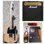 Levin Deluxe LE51-NAT in High-Glo Aged Natural Electric Guitar Package