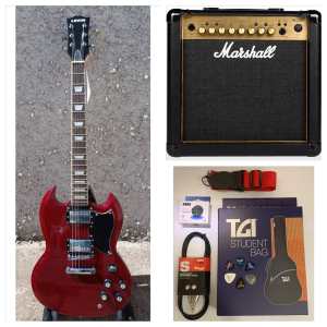 Levin Deluxe LE61-CH in High-Glo Cherry Electric Guitar Package
