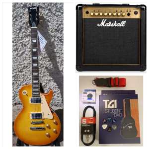 Levin Deluxe LE58-LD in High-Glo Lemon Drop Electric Guitar Package