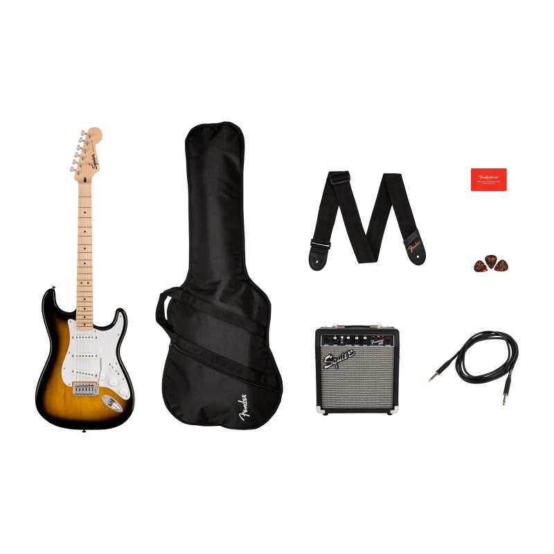 Squier Sonic Stratocaster Pack, Black, inc Gig Bag, Amp and more. (0371720406) - Image 3