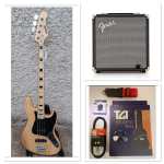 LEVIN Deluxe LB60-NAT Bass Guitar Package in High-glo Aged Natural