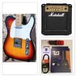 Levin LE51-SB Electric Guitar Package in High-Glo Sunburst