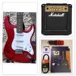 LEVIN LE54-CR Electric Guitar Package in Candy Red