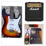 LEVIN LE54-SB Electric Guitar Package in High-glo Sunburst
