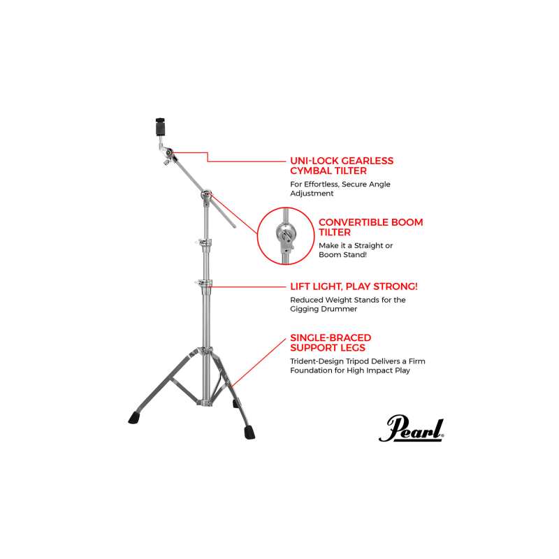 Pearl BC930S Boom Cymbal Stand - Image 2