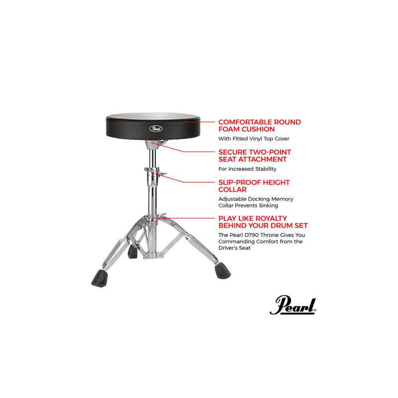 Pearl D790 Drum Throne, Drum Stool - Image 2