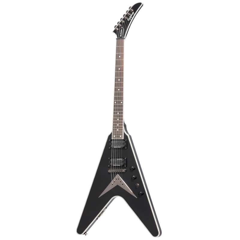 Epiphone Dave Mustaine Flying V Custom in Black Metallic with Hardcase - Image 4