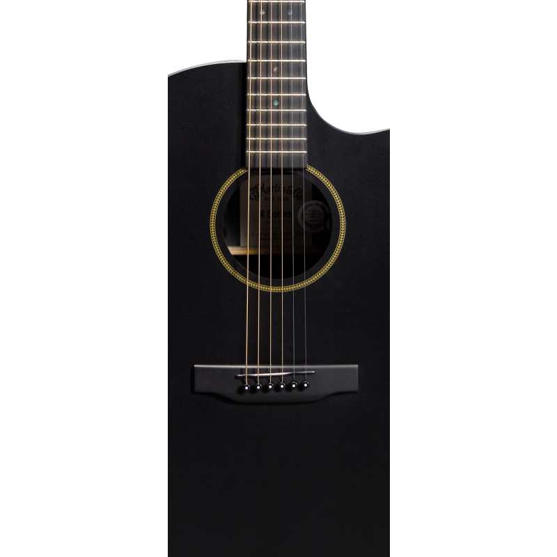 Martin GPCX1E X-Series GPC Model Electro Acoustic Guitar in Black with Softshell Case - Image 4