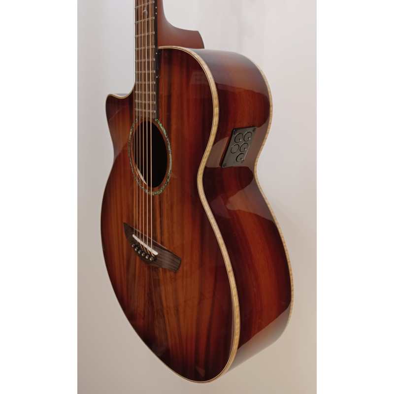 Faith FVBMBL Blood Moon Venus Cutaway Electro Acoustic With Case, Lefthanded - Image 6
