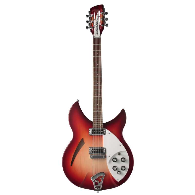 Rickenbacker 330-12 Double-cut Semi-hollow Body 12-string Electric Guitar in Fireglo Finish with Hardcase - Image 2