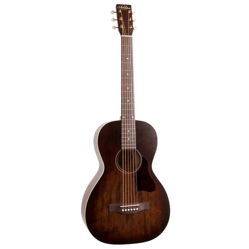 Art & Lutherie Roadhouse Parlour Electro Acoustic Guitar in Bourbon Burst (AL042395 Made in Canada) - Image 3