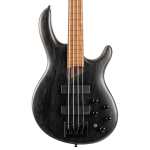 Cort B4 Element Fretless Bass Guitar, Open Pore Trans Black