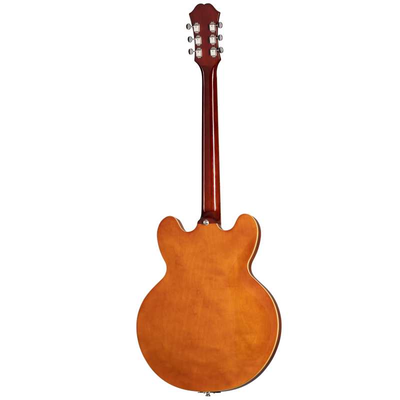 Epiphone Riviera Double-cut Semi-hollow Body Electric Guitar with Frequensator Tailpiece in Royal Tan Finish - Image 3