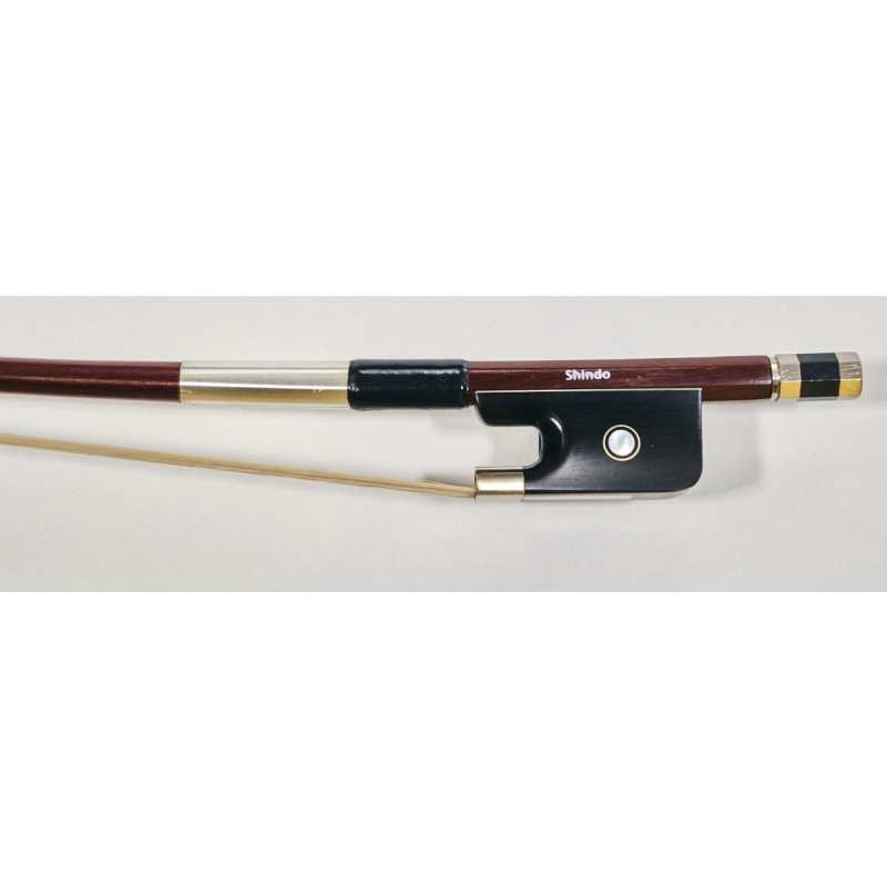 Shindo 100 Series 1/4 Size French Style Brazilwood Double Bass Bow (CBF.100.BW.O.14) - Image 5