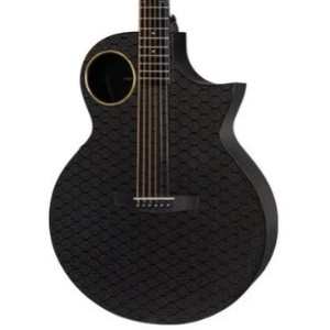 Enya X4 Pro Carbon Fibre Acousticplus Electro Acoustic Guitar (Richlite Fingerboard) in Black with Hard Case (Made in China)