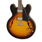 Gibson ES335 Double-cut Semi-hollow Body in Vintage Burst with Hardcase (ES3500VBNH1)