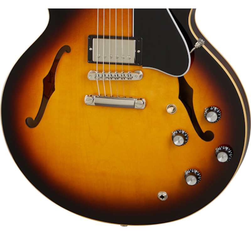 Gibson ES335 Double-cut Semi-hollow Body in Vintage Burst with Hardcase (ES3500VBNH1) - Image 4