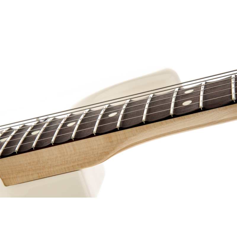 Fender Ritchie Blackmore Stratocaster Electric Guitar with Scalloped Fingerboard in Olympic White - Image 2