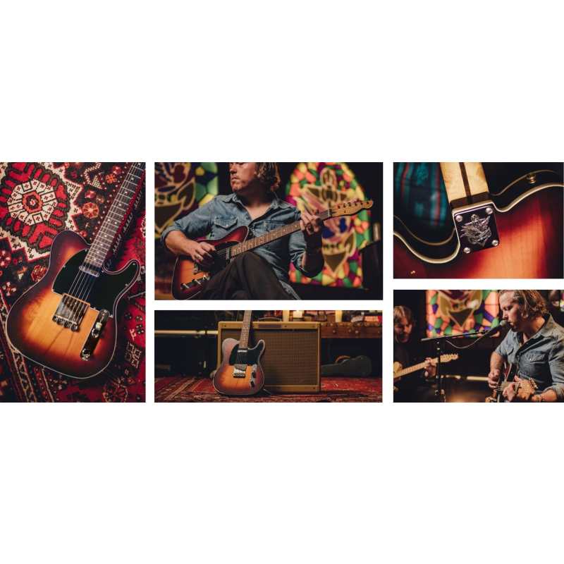 Fender Jason Isbell Custom Telecaster in 3-Colour Chocolate Burst with Gig Bag - Image 8