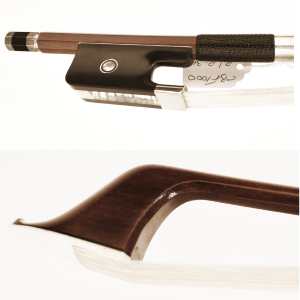 Shindo 1000 Series 3/4 Size French Style Pernambuco Double Bass Bow (CBF.1000.PW.R.34)