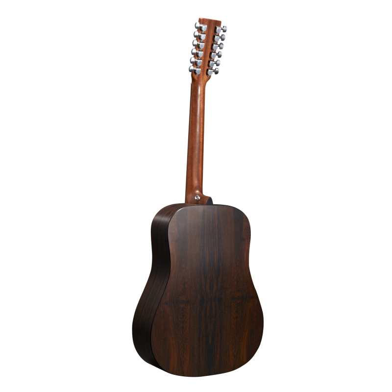 Martin DX2E Brazilian HPL X-series 12-string Electro Acoustic Guitar in Natural with Softshell Case - Image 5