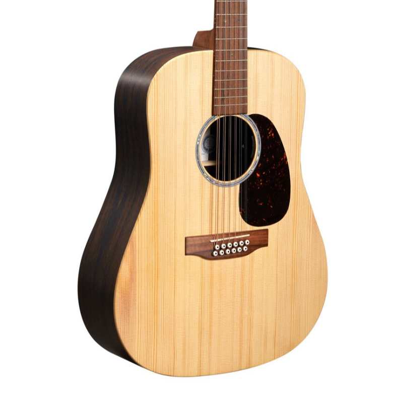 Martin DX2E Brazilian HPL X-series 12-string Electro Acoustic Guitar in Natural with Softshell Case
