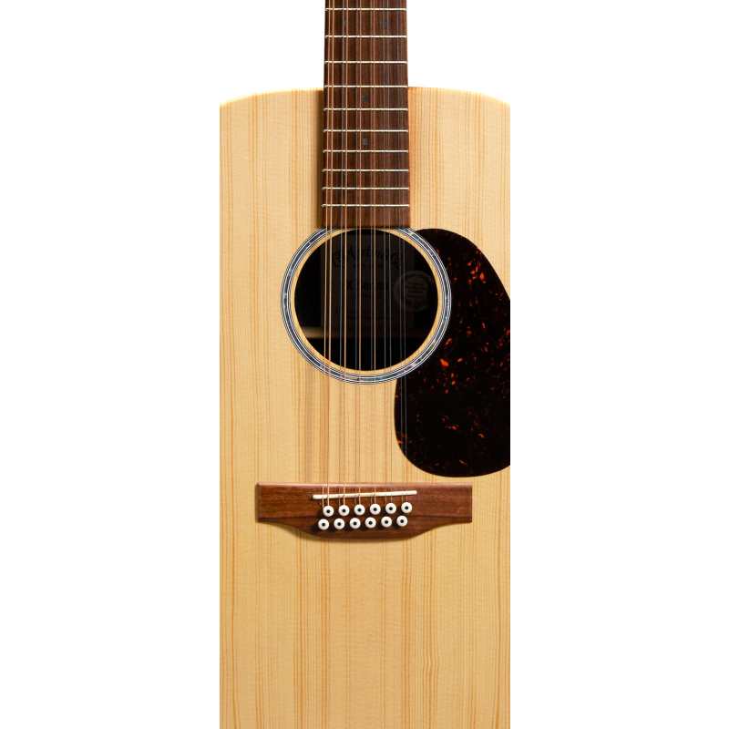 Martin DX2E Brazilian HPL X-series 12-string Electro Acoustic Guitar in Natural with Softshell Case - Image 4