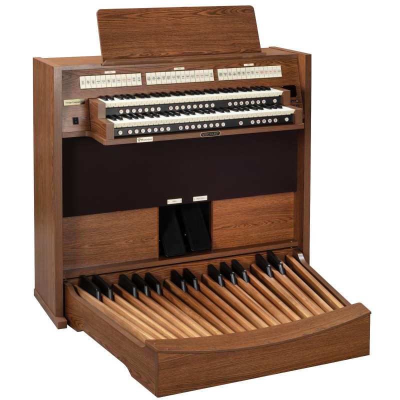 Viscount Ensign Compact 35 Organ Available in Either Dark or Light Oak Simulated Wood Finish