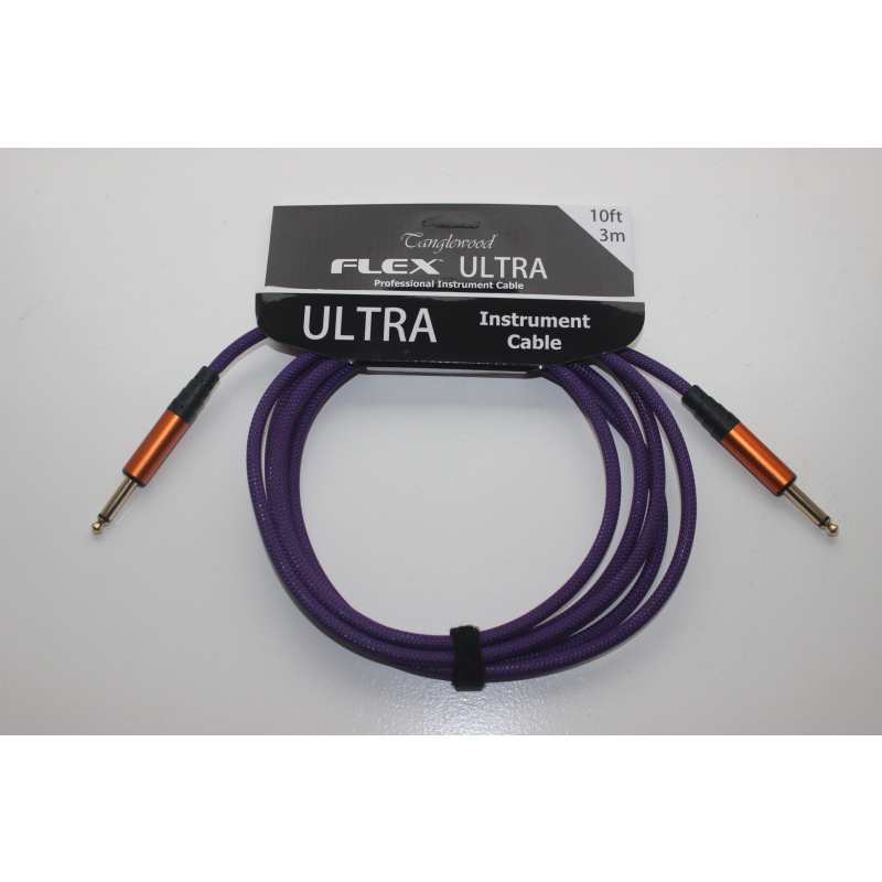 Tanglewood Flex Ultra 10ft (3m) Guitar Lead (Straight-Straight Jack) Blackberry (FX3-BRY)