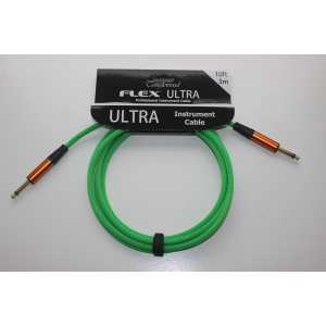 Tanglewood Flex Ultra 10ft (3 metre) Guitar / Instrument Cable in Lakeshore Green with Straight Jack to Straight Jack (FX3-LG)
