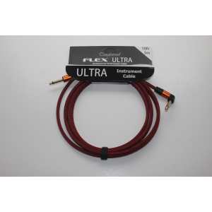 Tanglewood Flex Ultra 10ft (3 metre) Guitar / Instrument Cable in Merlot with Straight Jack to Angled Jack (FX3-M-A)