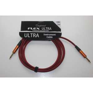 Tanglewood Flex Ultra 10ft (3 metre) Guitar / Instrument Cable in Merlot with Straight Jack to Straight Jack (FX3-M)