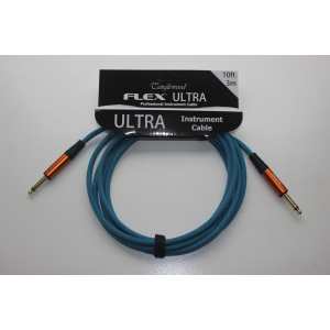 Tanglewood Flex Ultra 10ft (3 metre) Guitar / Instrument Cable in Ocean Blue with Straight Jack to Straight Jack (FX3-OB)