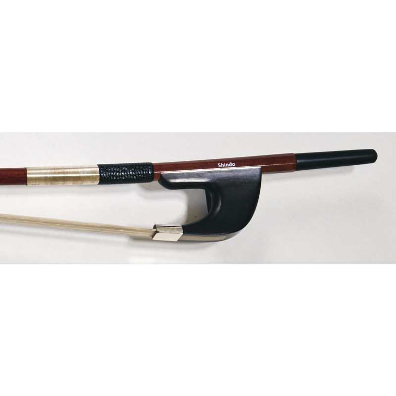 Shindo 1000 Series 3/4 German Style Pernambuco Double Bass Bow (CBG.1000.PW.R.34) - Image 2