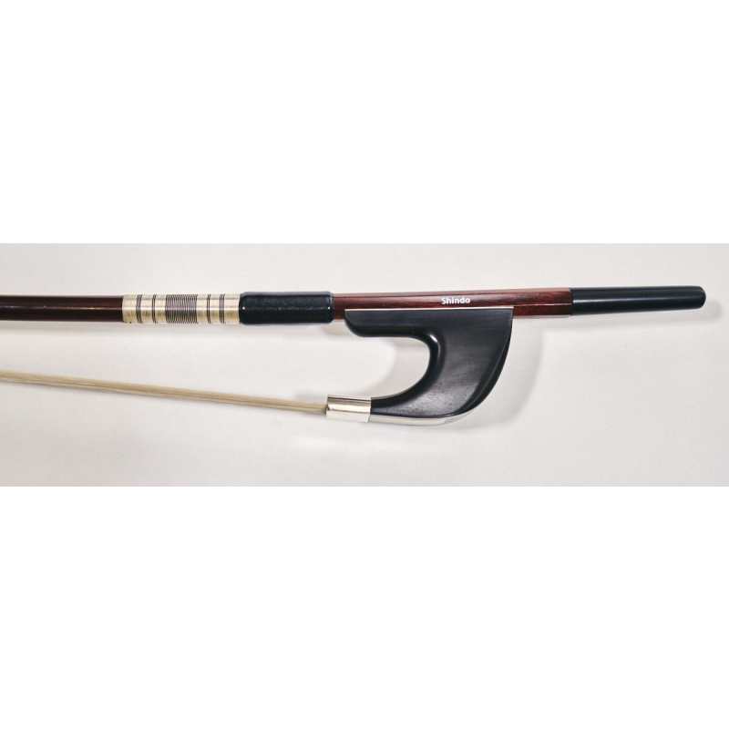 Shindo 300 Series 3/4 Size Brazilwood German Style Double Bass Bow (CBG.300.BW.O.34) - Image 3