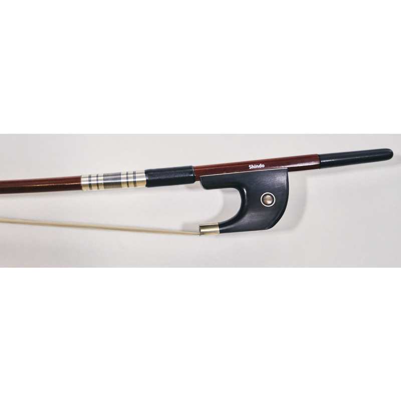 Shindo 500 3/4 Size German Style Pernamuco Double Bass Bow (CBG.500.PW.R.34) - Image 2