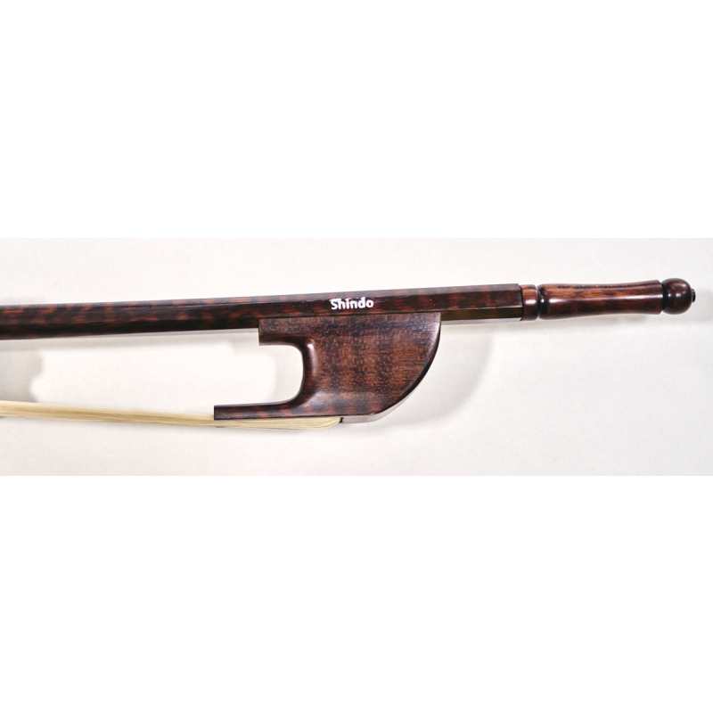 Shindo 700 Series 3/4 Size German Style Baroque Snakewood Double Bass Bow (CBG.700.SW) - Image 2