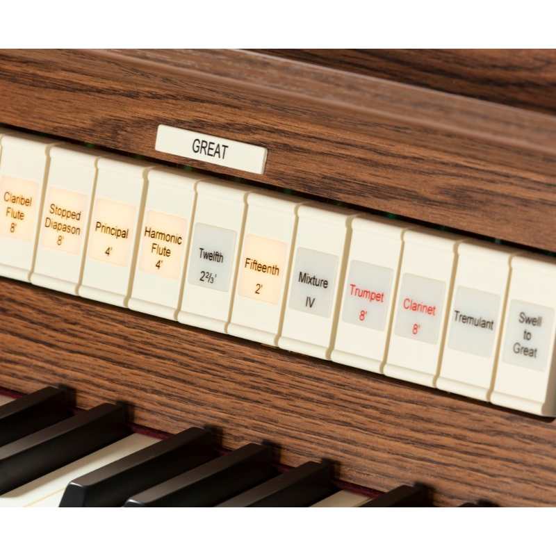 Viscount Ensign Compact 35 Organ Available in Either Dark or Light Oak Simulated Wood Finish - Image 9