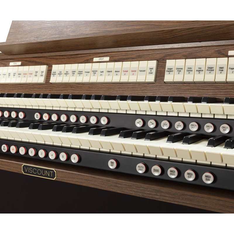 Viscount Ensign Compact 35 Organ Available in Either Dark or Light Oak Simulated Wood Finish - Image 6