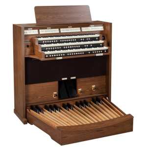 Viscount Ensign Compact 45 Available in Either Dark & Light Oak Simulated Wood Finishes