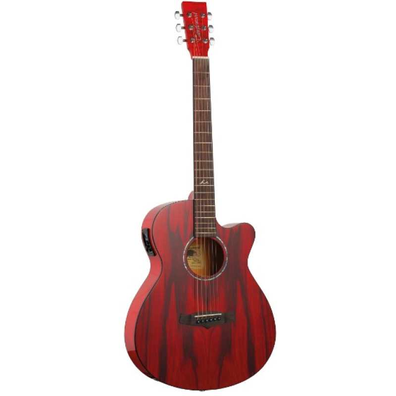 Tanglewood TA4CE-RD Azure Super Folk Electro Acoustic in Shimmering Red - Image 2