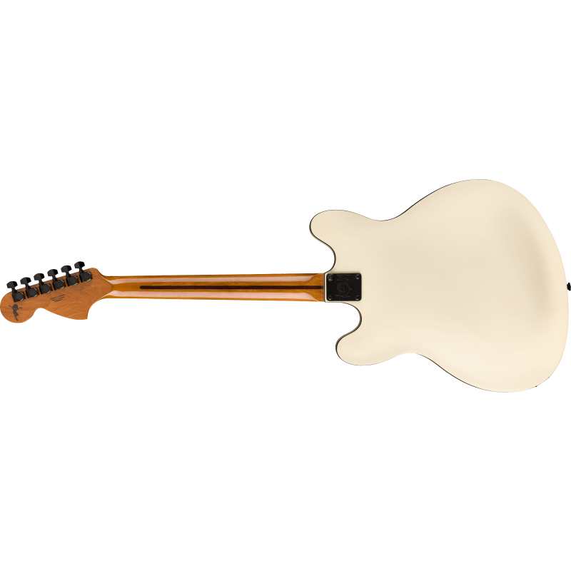 Fender Tom Delonge Starcaster Double-cut Semi-hollow Body Electric Guitar in Satin Olympic White Finish - Image 5