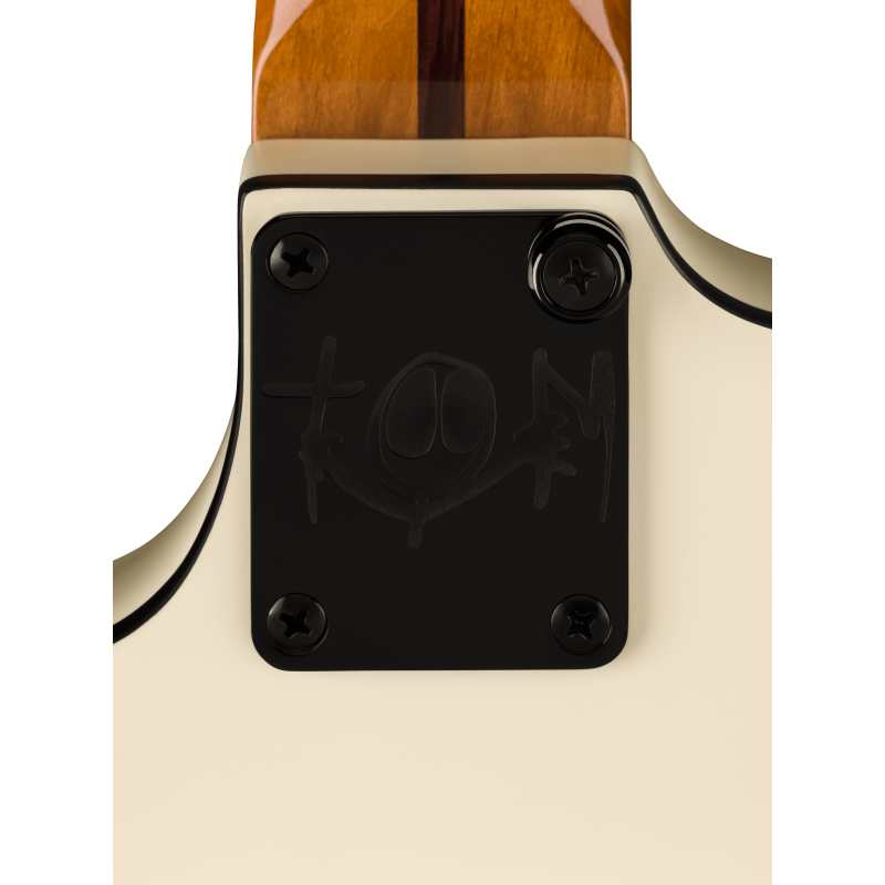 Fender Tom Delonge Starcaster Double-cut Semi-hollow Body Electric Guitar in Satin Olympic White Finish - Image 7