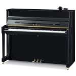 New Kawai K200 ATX4 Anytime 114cm Tall Upright Piano in Polished Ebony Black (can be played silently with headphones) Made in Indonesia.