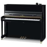 New Kawai K300 ATX4 Anytime 122cm Upright Piano in Polished Ebony Black (can be played silently with headphones) Made in Indonesia.